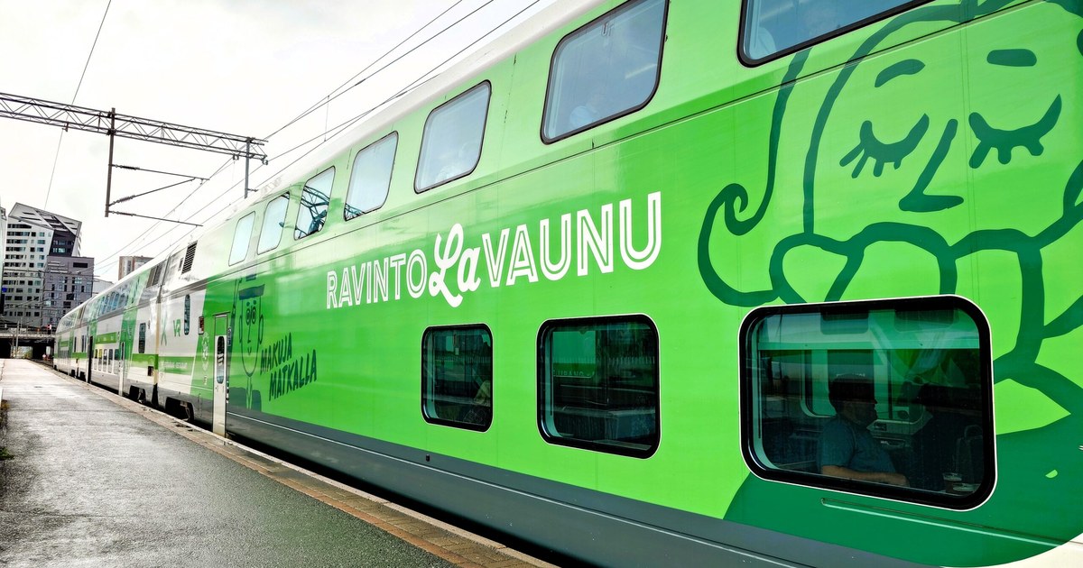 フィンランド国鉄VRのレストラン車両（緑のデザイン）