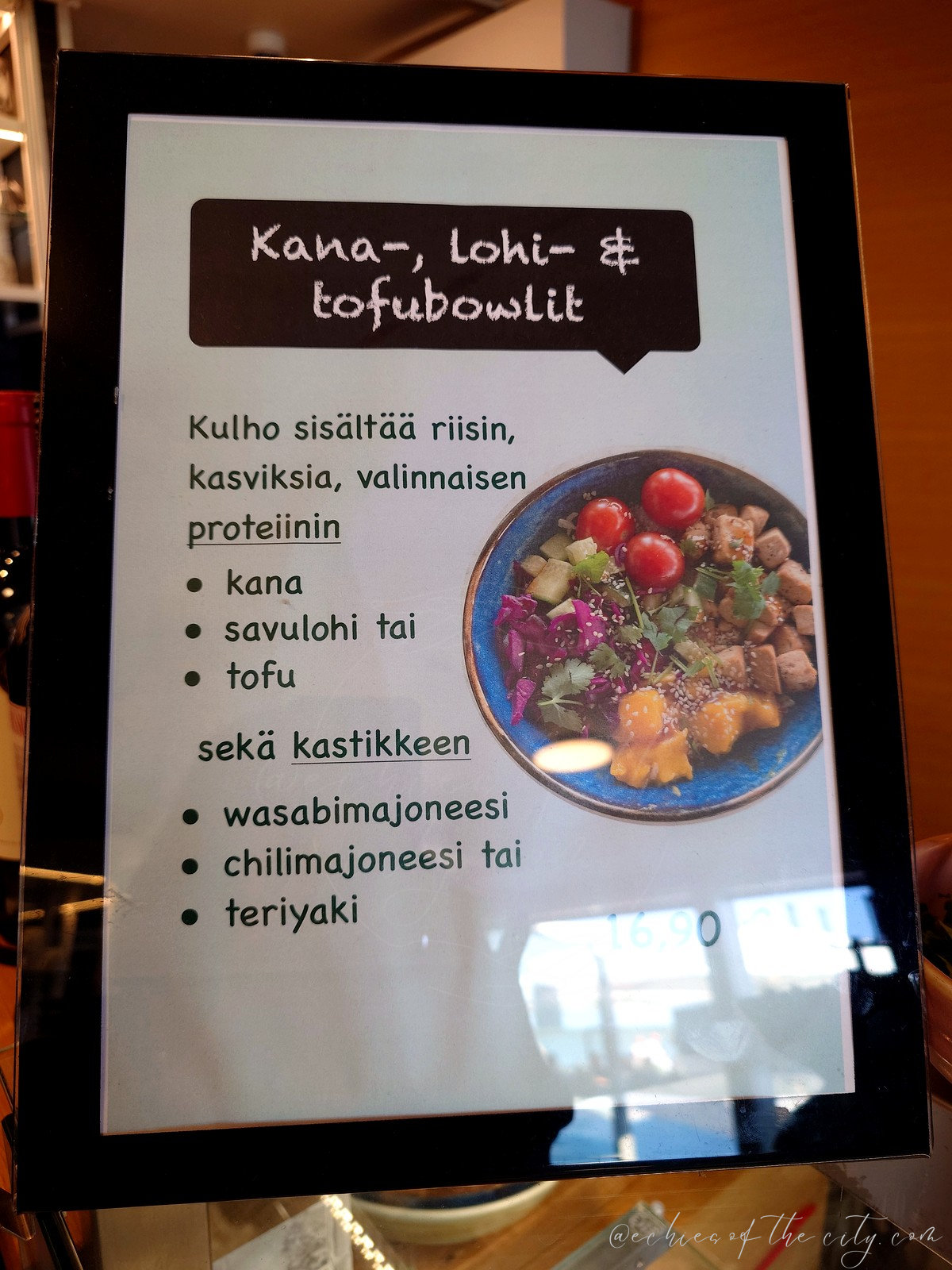 チキン・サーモン・豆腐が選べるボウルメニューの案内